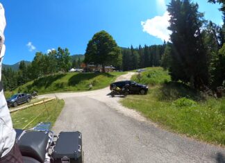 Eine Motorradtour über den Forcella Chiandolada-Pass Forcella Chiandolada