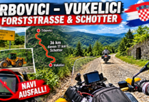Motorradtour Kroatien: Trbovici – Vukelici – 36 km Forststraßen und Schotter
