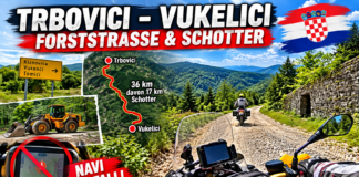 Motorradtour Kroatien: Trbovici – Vukelici – 36 km Forststraßen und Schotter