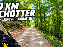 10 Kilometer Schotter zwischen Lič und Lukovo