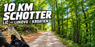 10 Kilometer Schotter zwischen Lič und Lukovo
