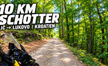 10 Kilometer Schotter zwischen Lič und Lukovo